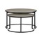 Armen Living Rina Concrete and Black Metal 2 Piece Nesting Coffee Table Set LCRICOCCGR - alternate 6